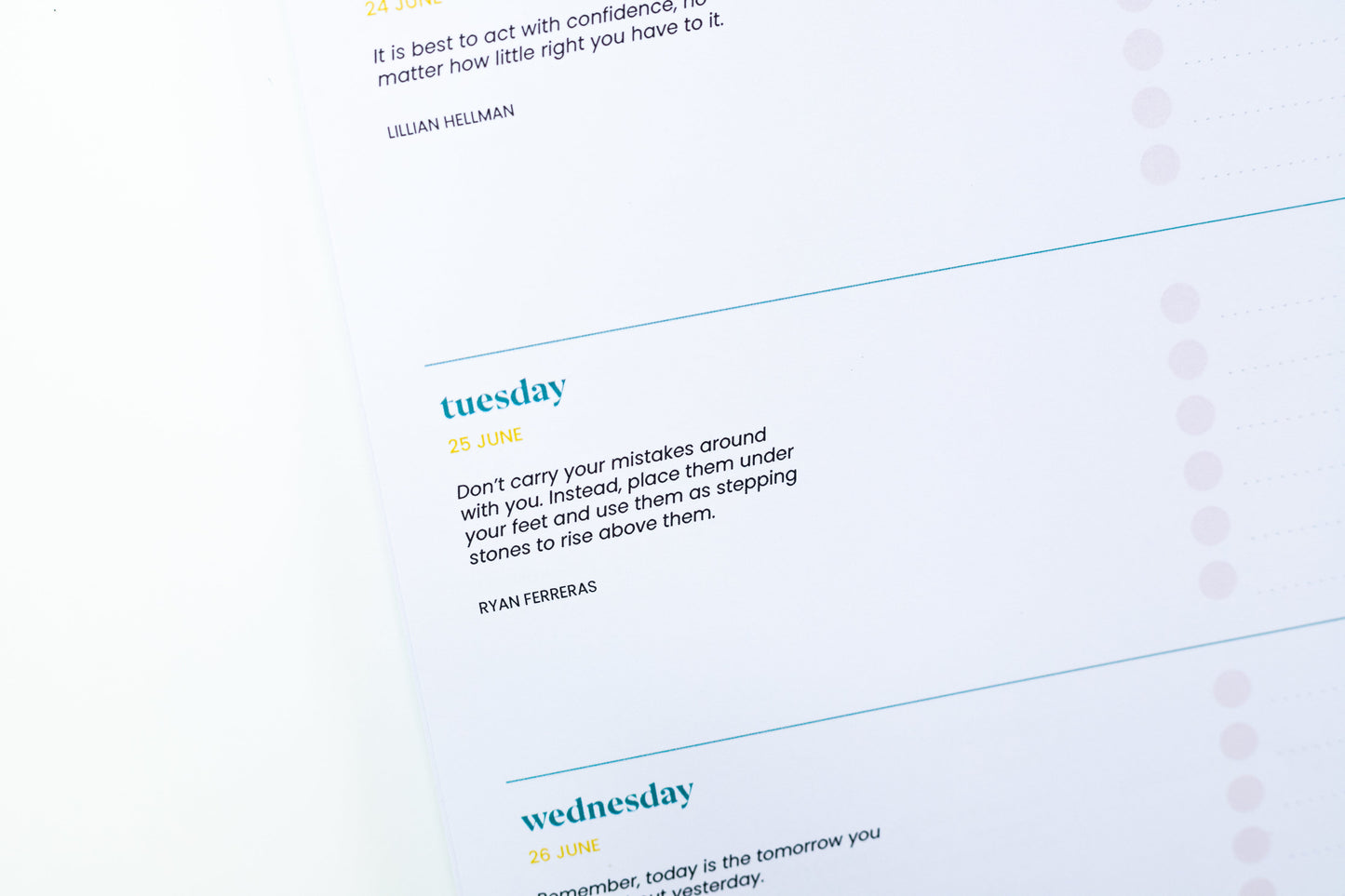 daily quote planner