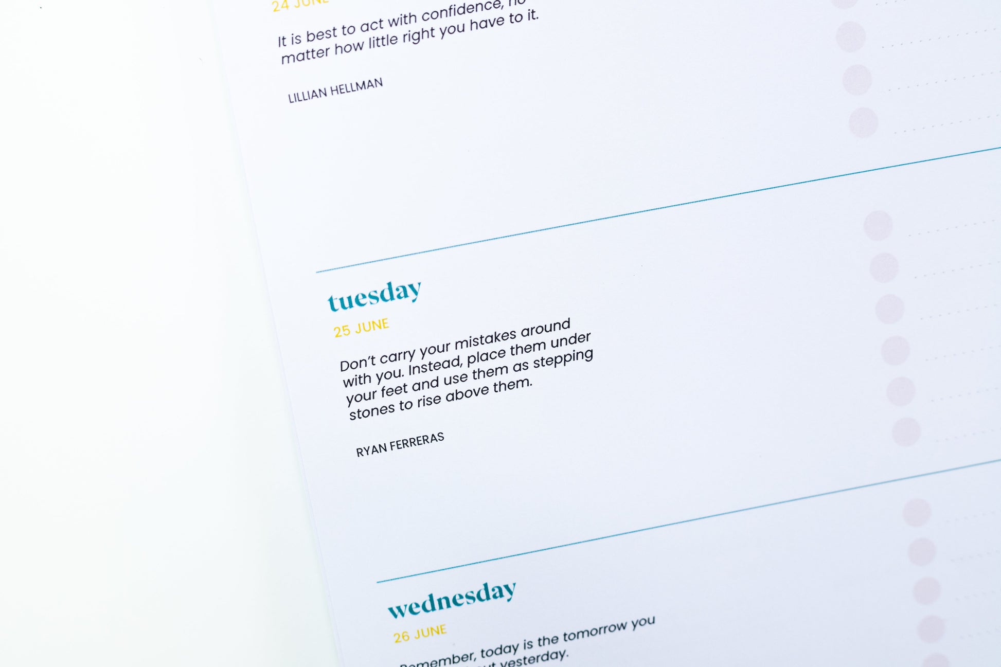 daily quote planner